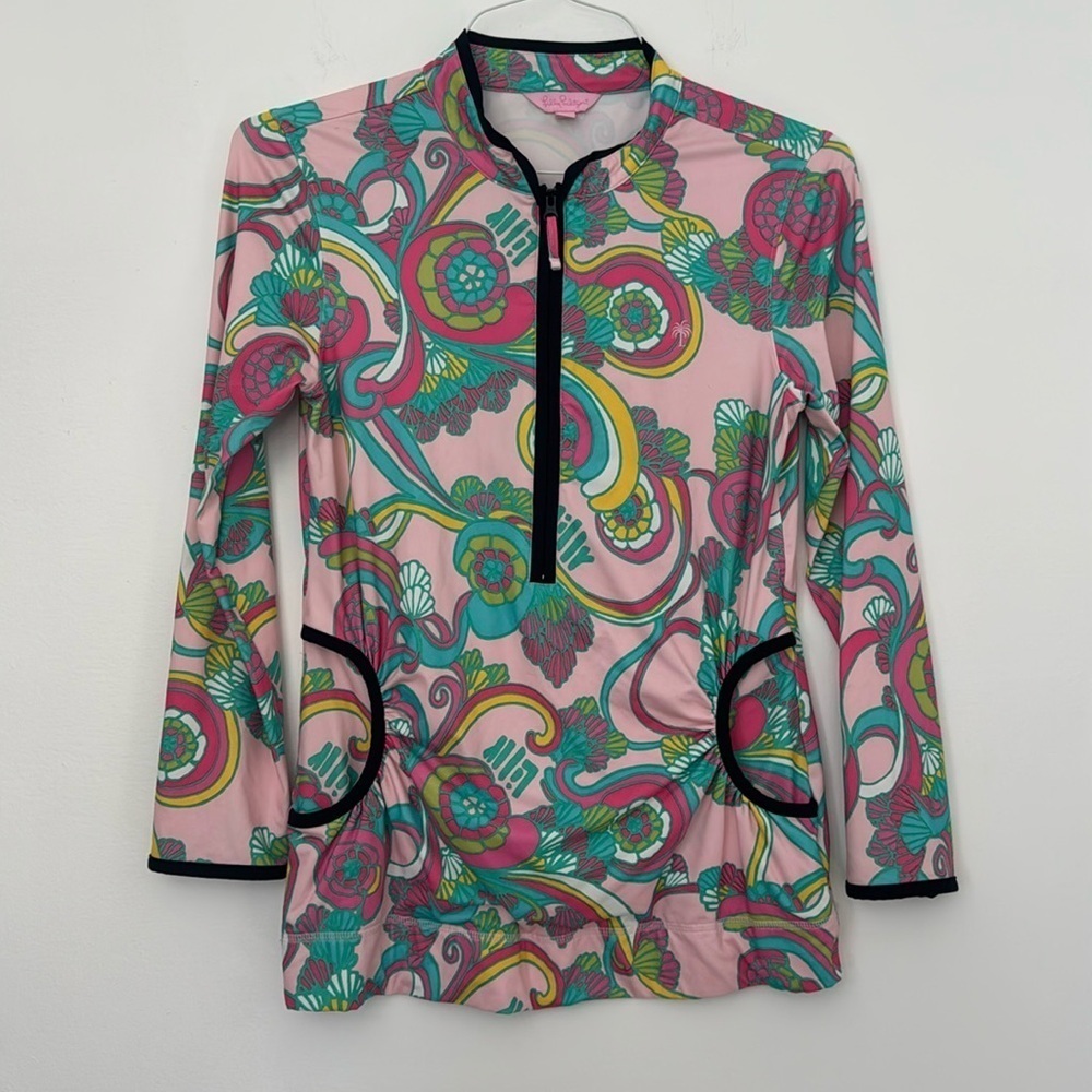Lilly Pulitzer Trista Long Sleeve 1/2 Zip Pullover Jacket
Size Small